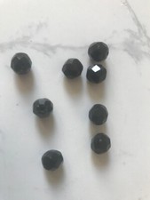 vintage jet faceted beads 8mm x 80