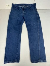 Rustler Jeans Mens 38 Blue Denim Size 38X29 Regular Fit Straight Leg Work Casual