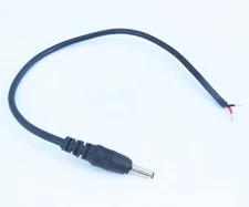 1pc 25cm 3.5mmx1.35mm DC Power Plug Male Connector Cable Pigtail Plug Wire