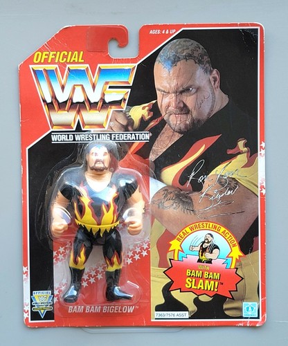 wwf ljn hasbro wrestling superstars series 8 autographed bam bam bigelow figure