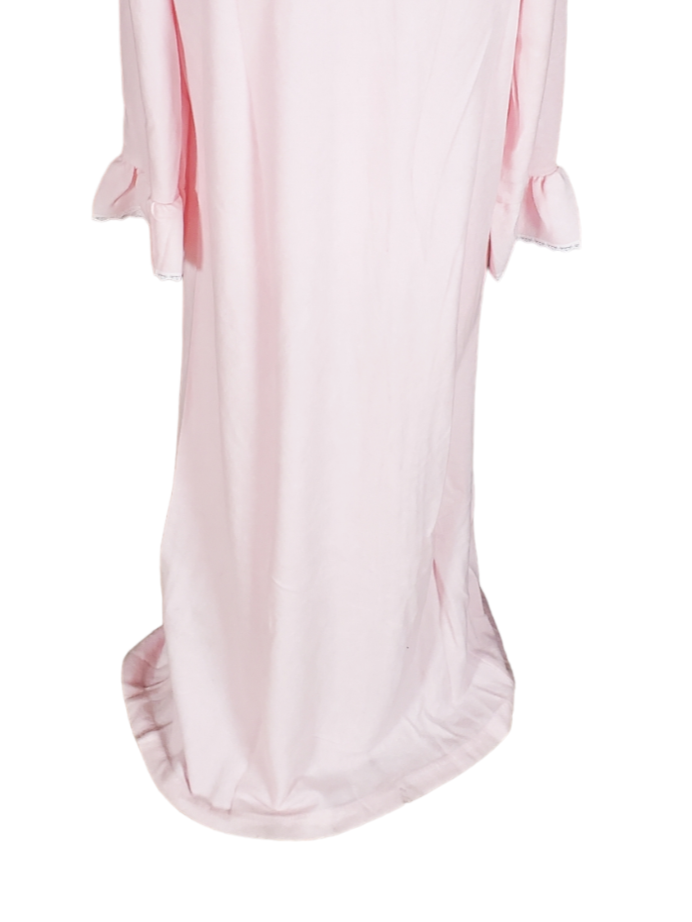 Vintage Vandemere Housecoat Size Medium Pink Ruffles Fleece Robe