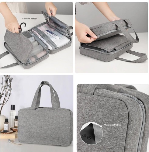 Large Women Travel Cosmetic Bag Makeup Holder Pouch Wash Bag Organizer Toiletry - Picture 9 of 39