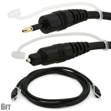 6FT Toslink to Mini Plug 3.5mm Digital Optical Audio Cable SPDIF Optic Fiber