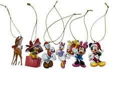 6 Christmas Magic Disney Tree Ornament DAISY DONALD MICKEY MINI PLUTO BAMBIE
