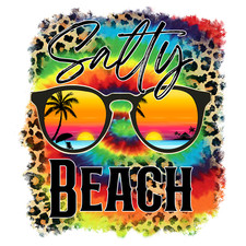 SALTY BEACH Sublimation Print Ready to Press, Heat Transfer PICK YOUR SIZE