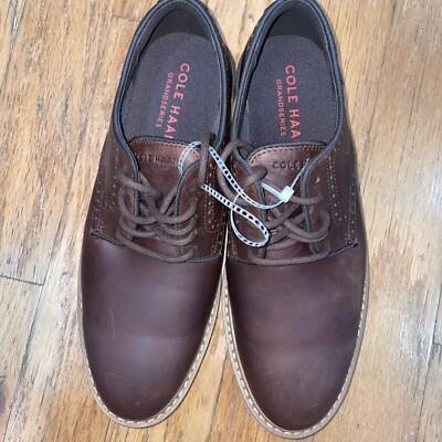 Cole Haan Go-To Plain Toe Oxford Shoes Dark Coffee Brown  display picture 3