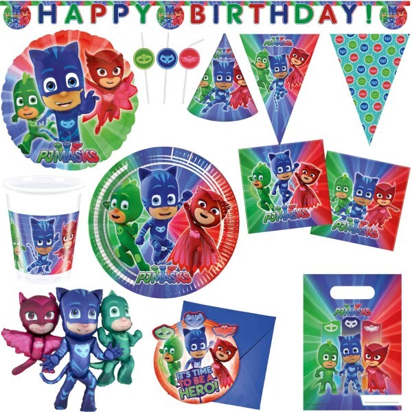 PJ Masks Héroes De Pijama Fiesta De Cumpleaños Artículos De Fiesta Set