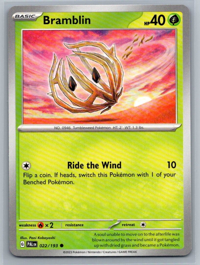 Bramblin 22/193 Paldea Evolved Common Pokémon TCG 2023