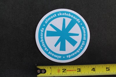 Almost Skateboards Rodney Mullen Blue White Z49B Vintage Skateboarding STICKER
