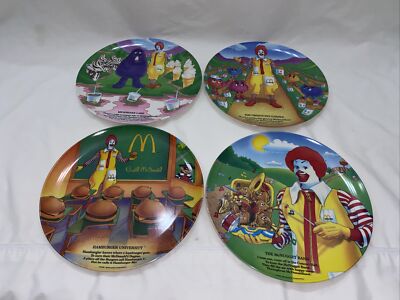 80' McDonald's Plastic Plate×4 マクドナルド絵皿 80' McDonald's Plastic Plate×4 マクドナルド絵皿 マクドナルド