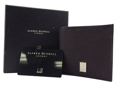 小物 dunhill pvc/leather bifold walllet dunhill Bifold Wallet Logo Plate PVC x Leather Authentic