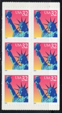MALACK 3122d, 33c Lady Liberty,  Booklet Pane of 6, ..MORE.. bp3122d