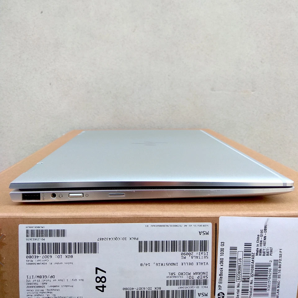 HP EliteBook X360 1030 G3 · i7-8550U · 16GB · 256GB, foto 3 di 5