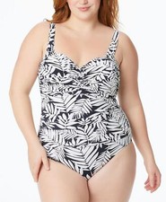 Bleu by Rod Beattie 297840 Women's Urban Oasis Printed One-Piece Swimsuit, 16W