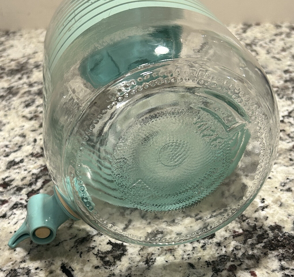 VINTAGE Glass Pitcher - Approximately 1 Gallon - Sun Tea -  Lid & Spout, Handle