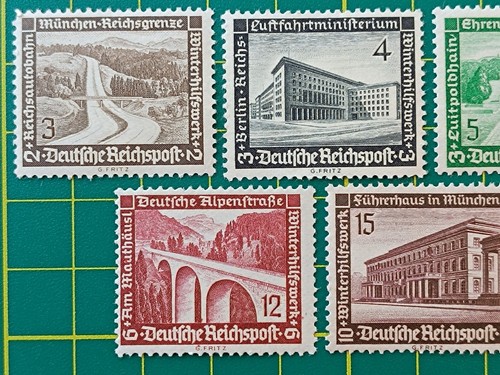 Germany Stamp 1936, Semi-Postal Sc SP81, B93-B101, set of 9, MNH - Picture 2 of 8