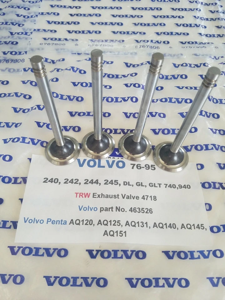 沃尔沃 B21、B23、B230 排气阀套件 (4) 240、242、244、245、740、940 和沃尔沃 Penta — 第 4/4 张图片