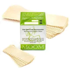 MOOM Waxing Strips for Women Polycotton, Perfect for Bikini, Leg, Eyebrow, Body 