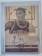 2012-13 Panini Threads Wood Rookie Card Auto Kyrie Irving #151. rookie card picture
