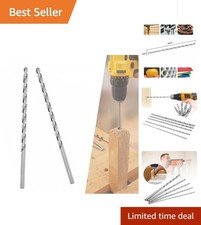 2Pcs 200MM Extra Long HSS Twist Drill Bits Set for Versatile Metal  Wood