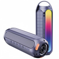 Solar Power Magnetic Bluetooth Speaker, 30W Golf Speaker Outdoor Portable Wir...