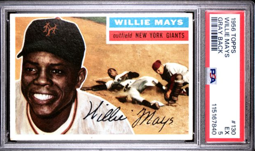 1956 Topps Willie Mays #130 PSA EX 5 HOF