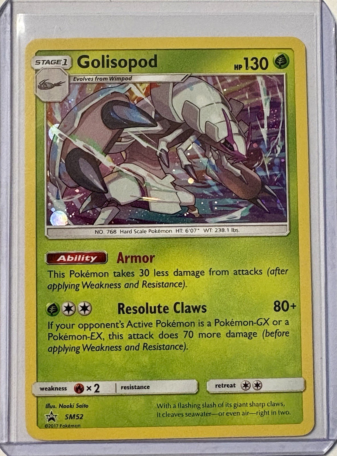 Golisopod (SM52) [Cosmos Holo Swirl] Pokemon Sun & Moon Black Star Promo (2017)