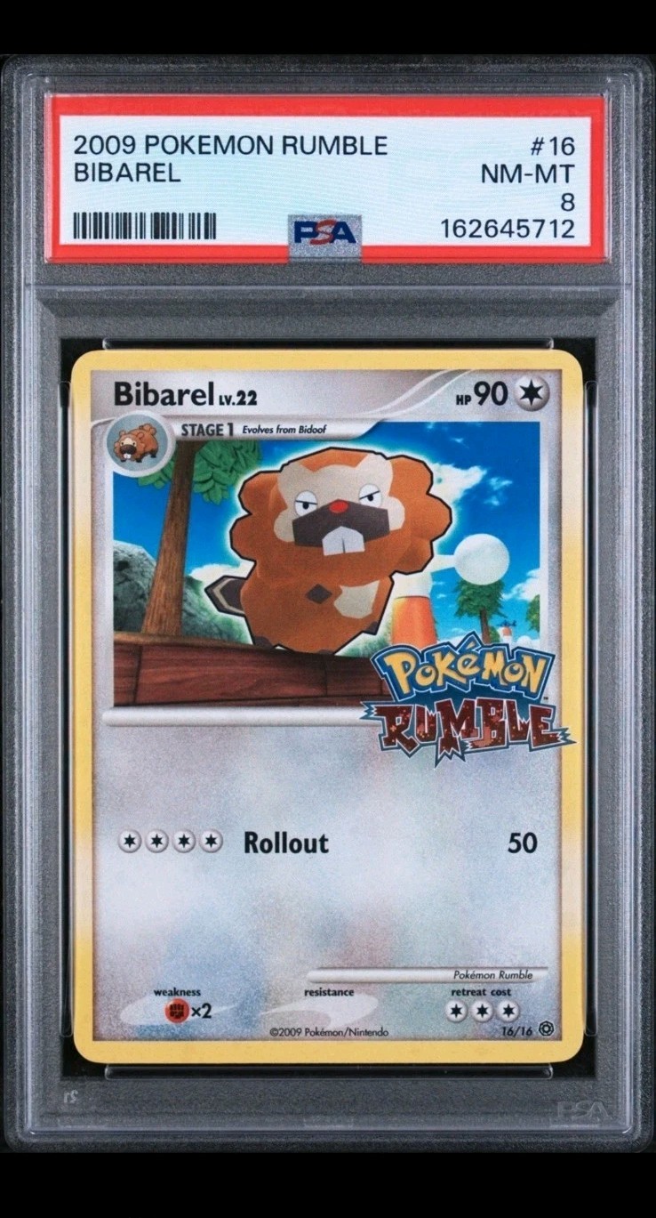 2009 POKEMON RUMBLE #16 BIBAREL PSA 8