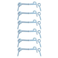 6Pcs Safety Hook and Eye Latch 2.5" Gate Hook and Eye Latch with Spring Lock
