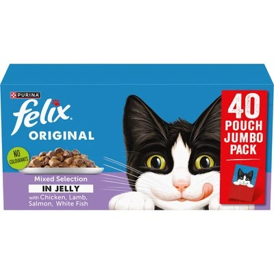 FELIX Original Mixed Selection in Jelly Wet Cat Food 40 x 85g