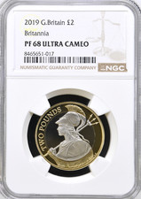 2019 £2 Two Pound Britannia NGC PF68 PROOF Great Britain Royal Mint
