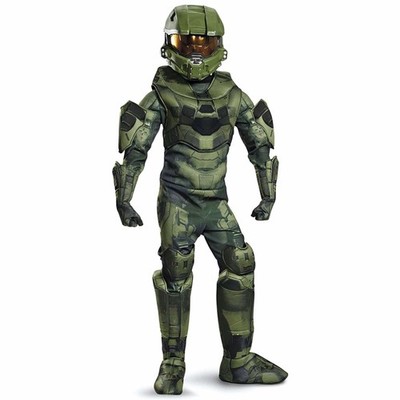Master Chief Halo Prestige Armee Videospiele Verkleidung lizenziertes Jungen Kostüm S
