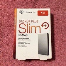 Seagate Back Up Plus Slim Portable Storage 1TB For Mac Open Box