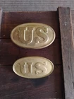 Civil War Reproduction Belt Buckles Lot of 2 US Union