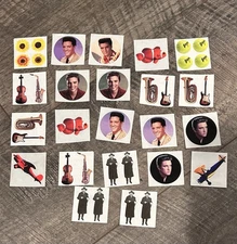 Vintage Sticky Pix Sticker Lot Elvis Music Tennis Einstein etc