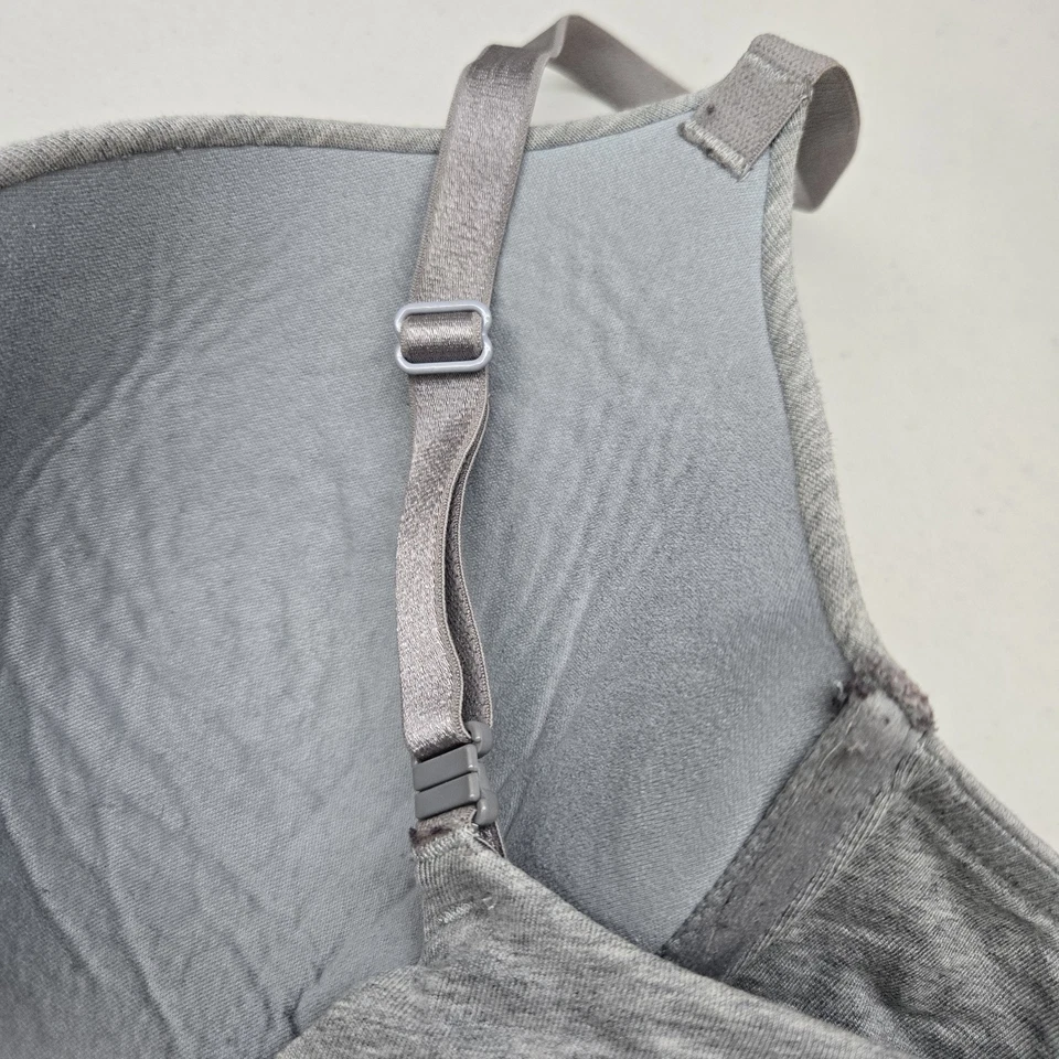 Victoria's Secret Mujer Sujetador 38B Gris Camiseta Ligeramente Forrada Demi Convertible Foto 4 de 4