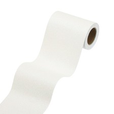 4" x 118" White Glitter Wallpaper Border, Peel and Stick Sparkle Paper Border