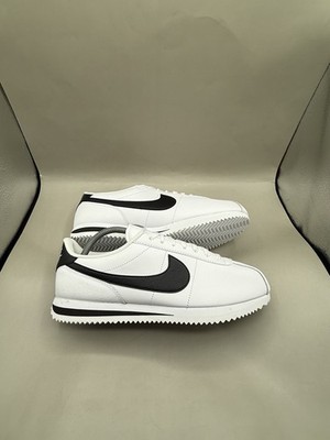 Authentic 2024 Nike Cortez White Black No Box Men Size 9.5 Mint Tried On
