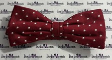 BROOKS BROTHER Silk Boys Red Polka Dot Design Pre-Tied Bow Tie New-Minor Flaws 