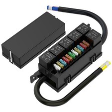 Fuse Relay Box 12V Sealed 6 Relays 11 ATC/ATO Fuses Pre-Wired Universal Marine