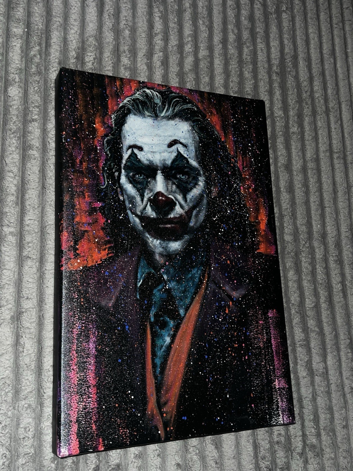 Joker 2019 Joaquin Phoenix Joker Painting Portrait. (EXTREMELY RARE) DC Comics