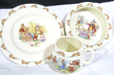 Royal Doulton Bunnykins English Fine Bone China 3 Piece- Plate- Bowl- Cup Set
