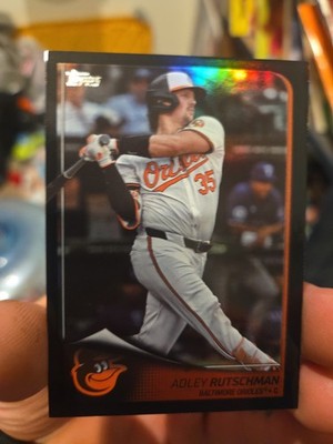 2025 Topps Flagship Collection Adley Rutschman Black Foil #4/10 Orioles Costco