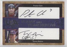 2007 USA Baseball National Teams Black Ink Preston Clark Tommy Medica Auto 1e0