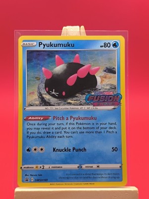 Pyukumuku SWSH169 Fusion Strike Prerelease Holo Rare Promo Pokemon Card *  New *