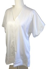 NWT Banana Republic Bubbles Poplin Mini Dress Small Petite White Bubble Sleeves