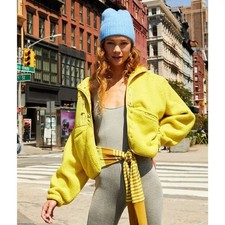 FP FREE PEOPLE MOVEMENT s Hit The Slopes Fleece snap oversized jacket LongSleeve