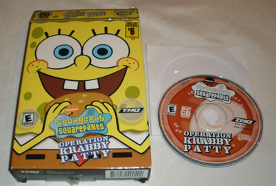 Spongebob Squarepants Operation Krabby Patty Box & Disc NO Manual Not Tested