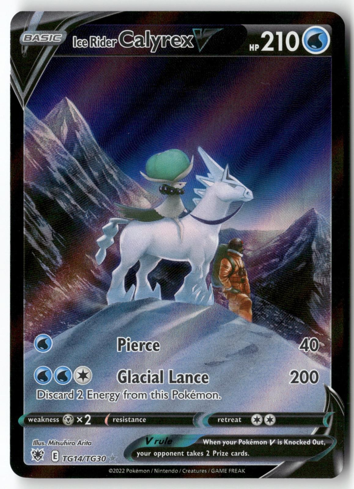 ICE RIDER CALYREX V TG14/TG30 HOLO ASTRAL RADIANCE TRAINER GALLERY POKEMON NM