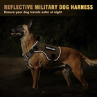 Tactical Dog Harness for Large Dog, Heavy Duty Service Dog MOLLE Vest with 10 Pe